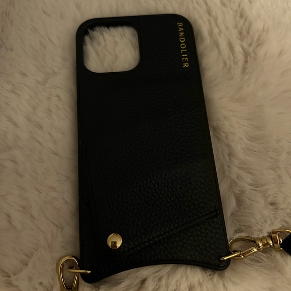 Bandolier SARAH Crossbody Phone Case in Black/Gold - iPhone 13 Pro Max - Picture 2 of 10